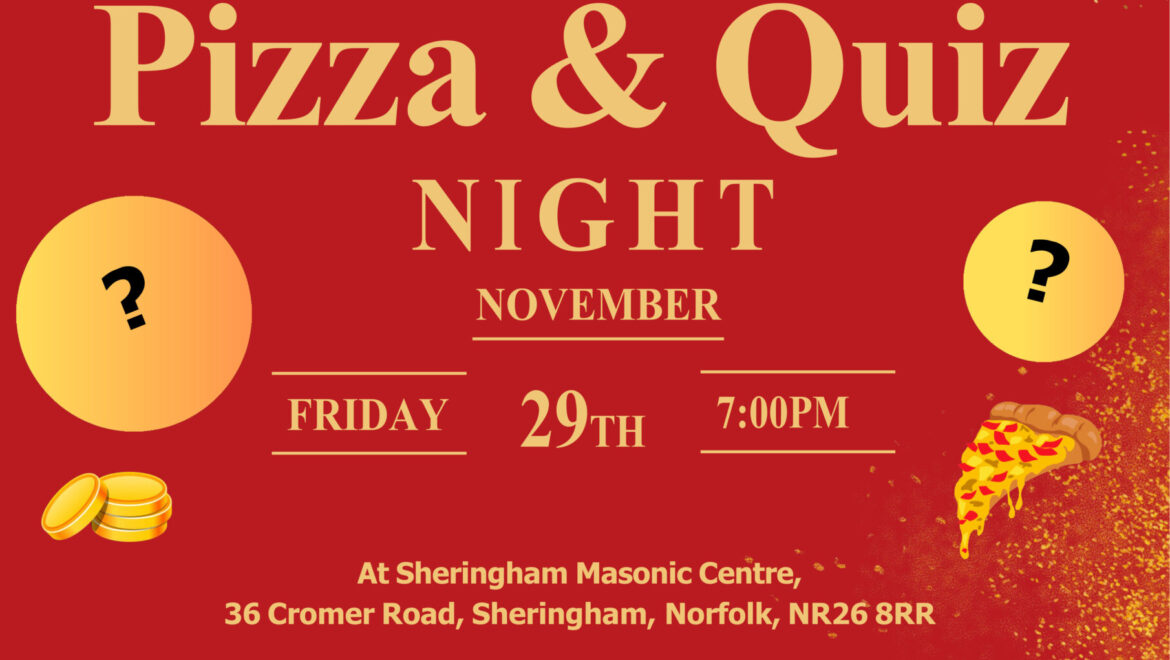 Pizza & Quiz Night 29th November 2024